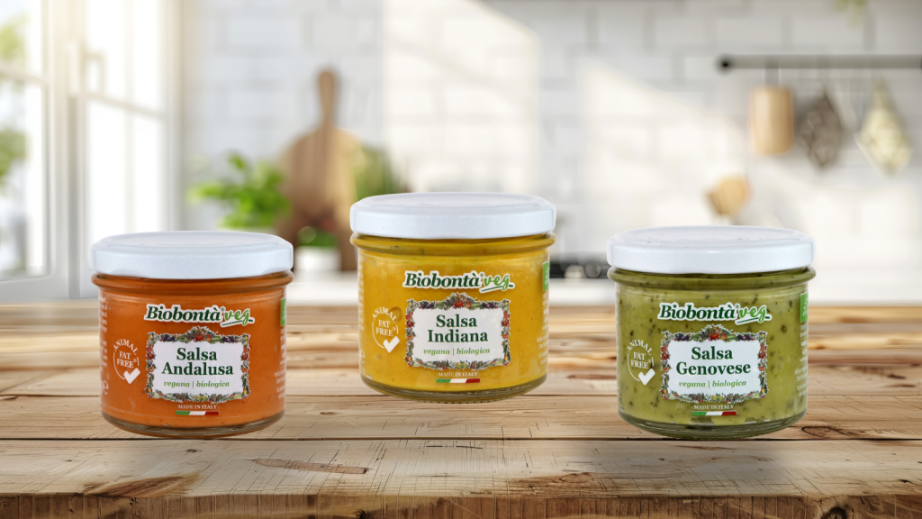 Salsa vegetale a base di riso senza soia