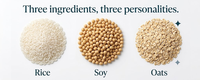 rice soy oats